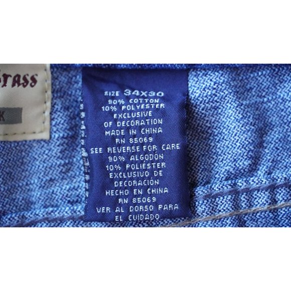 Vintage Brass jeans Mens Size 34 x 30 VB Stretch Slim Straight - Picture 4 of 13